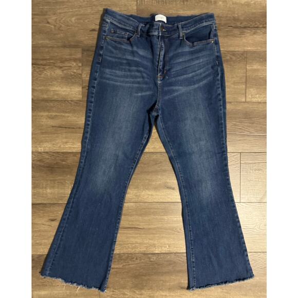 Loft Outlet High Rise Flare Jeans Size 32 (see measurements- missing tag) - Picture 1 of 9